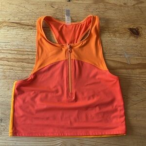 Outdoor Voices zip tankini